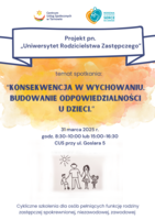 Plakat Uniwersytetu Rodzicielstwa Zastępczego